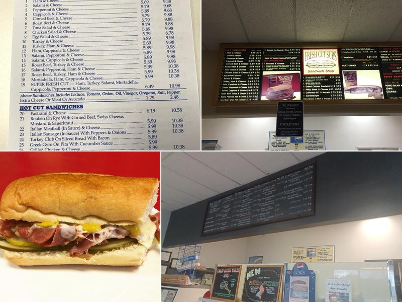 Fresh Cut Subs Menu