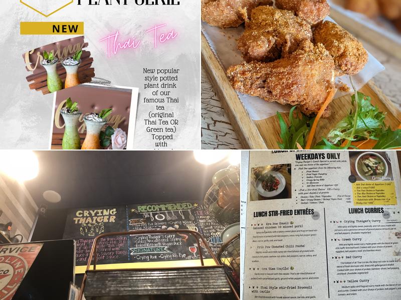 Crying Thaiger Rustic Thai Kitchen Menu