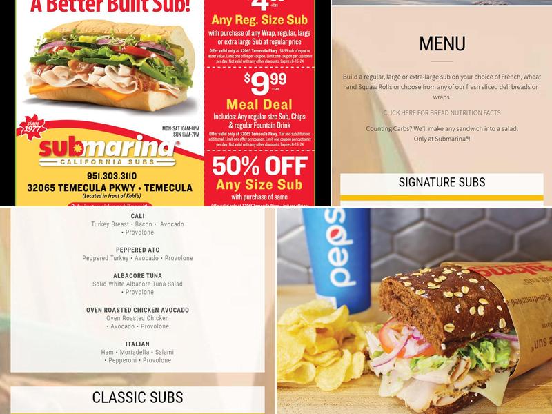 Submarina Menu