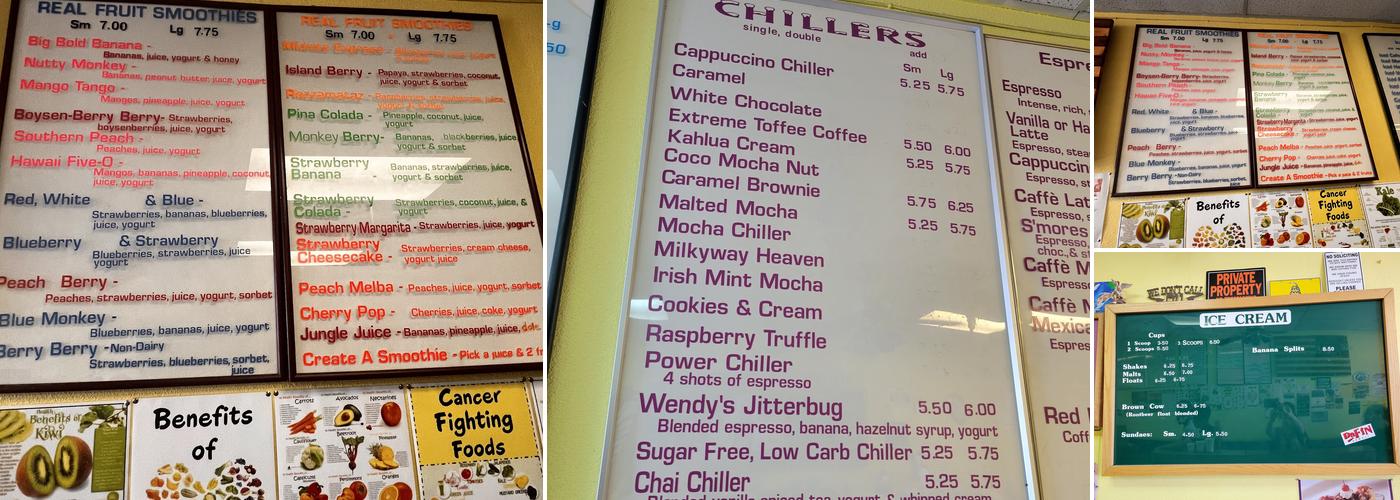 Jungle Juice Cafe Menu