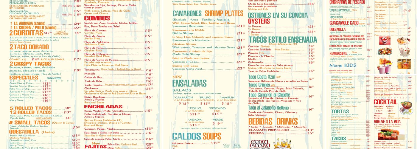 Las Morelianas Menu