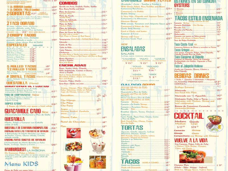 Las Morelianas Menu