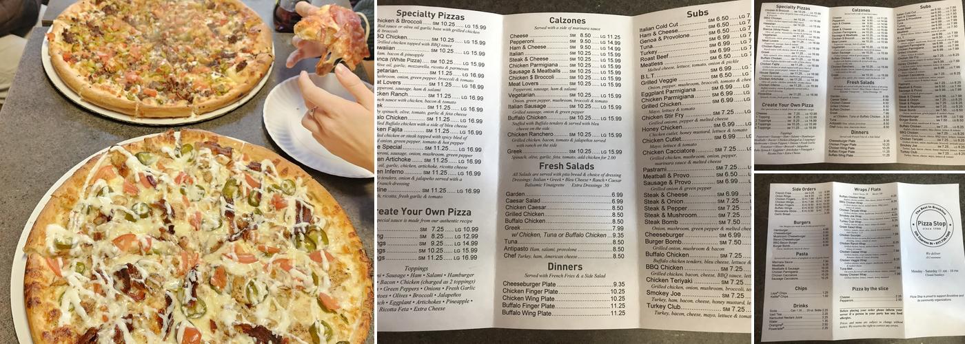 Pizza Stop Menu