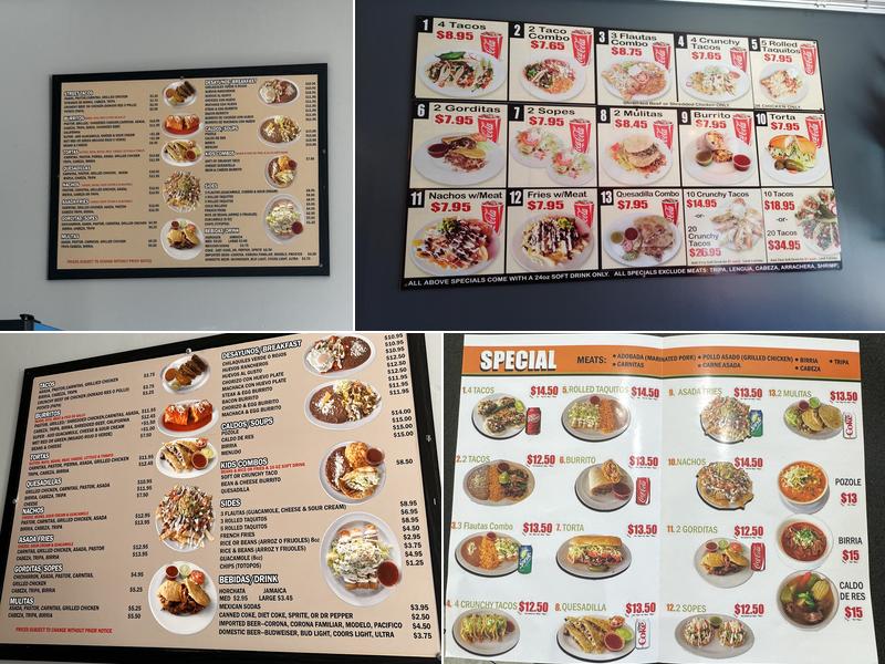 Taqueria Azteca Menu