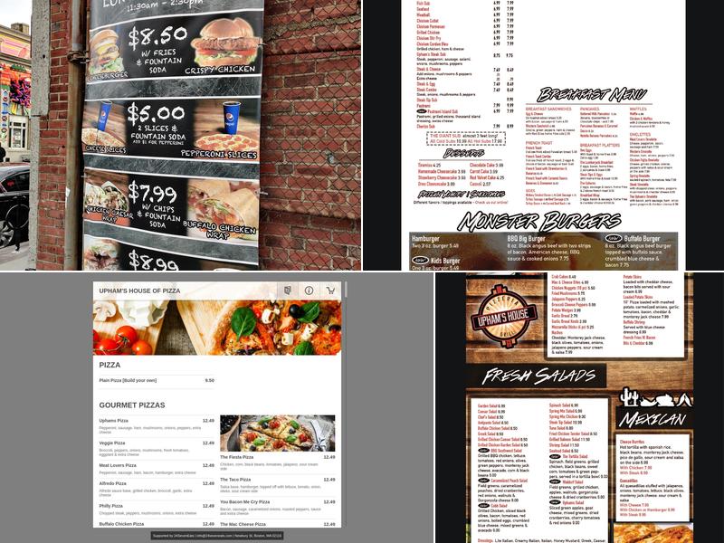 Upham's House Of Pizza Menu