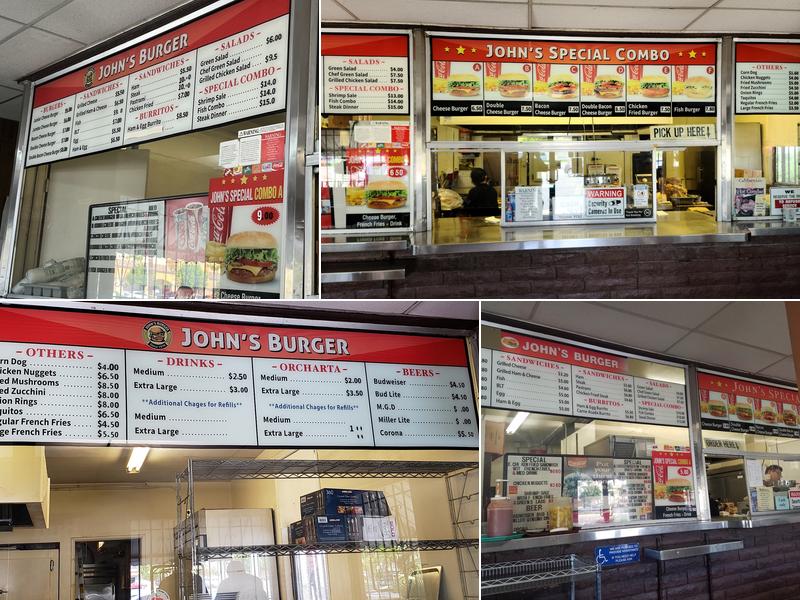 John's Burger Menu