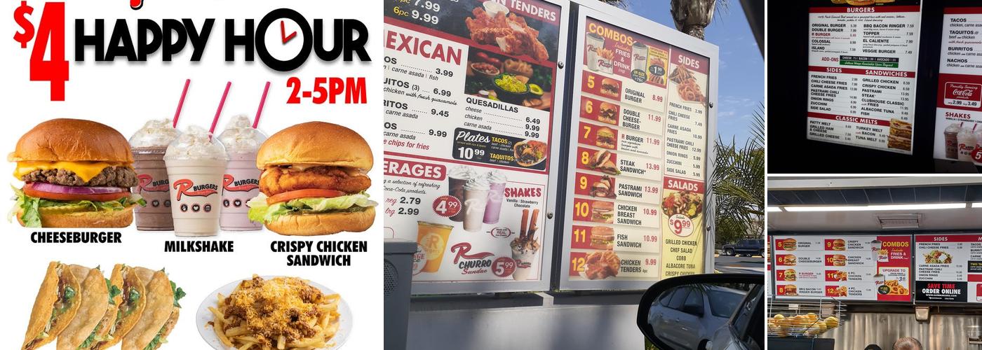 R Burgers Menu