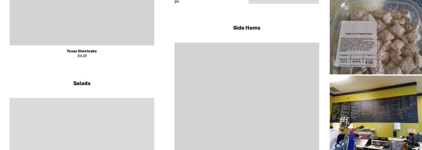 The Pantry Menu