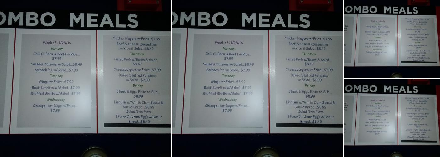 CAFE 1010 Menu