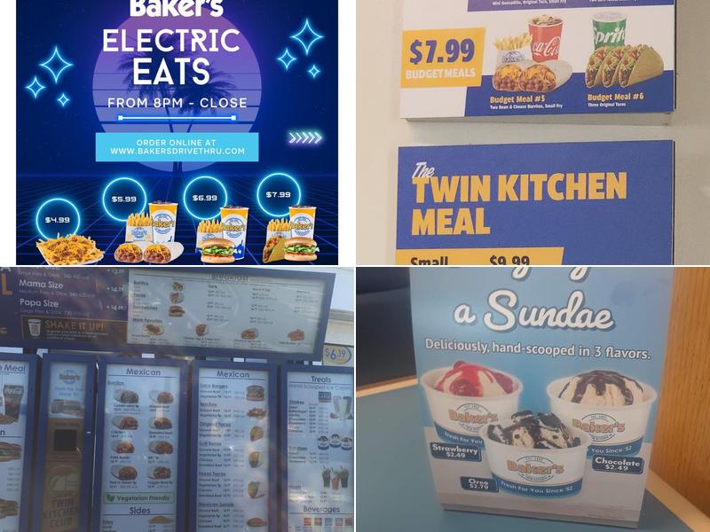 Baker's Drive-Thru Menu