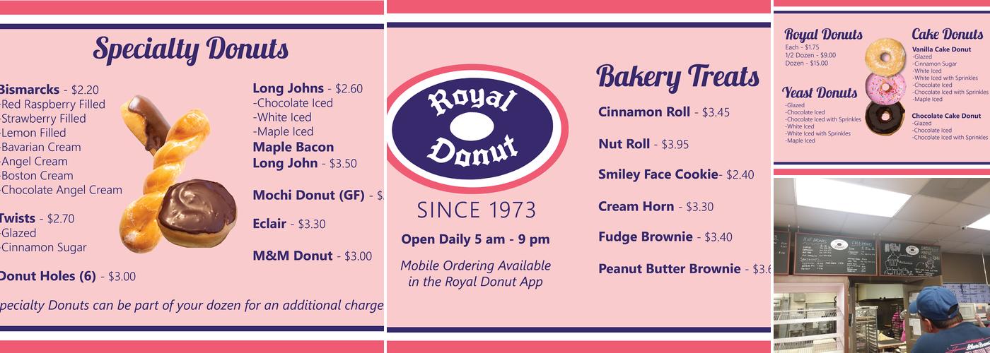 Royal Donut Menu