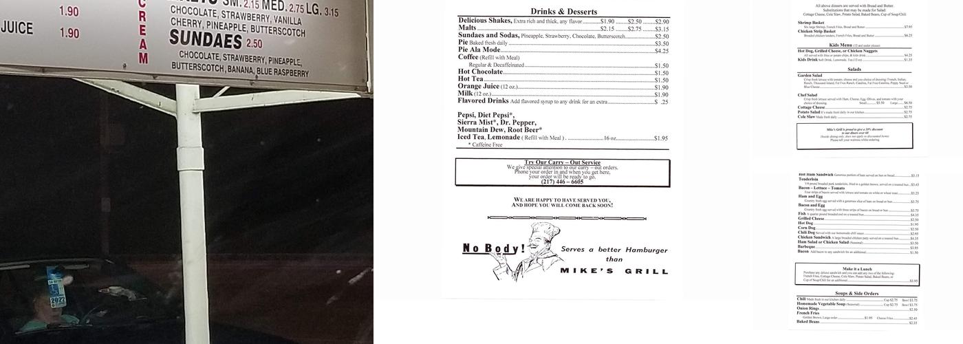 Mike's Grill Menu