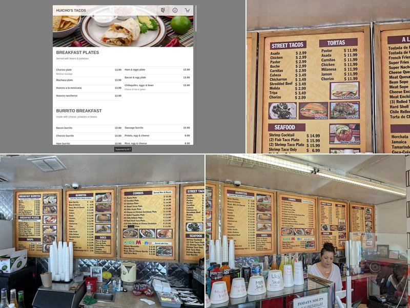 Huicho's Tacos Menu