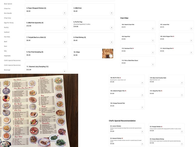 Golden China Restaurant Menu