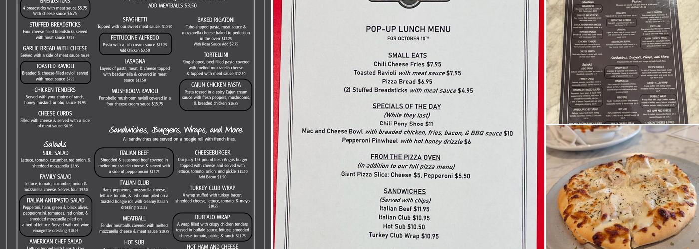 Joe's Pizza Menu