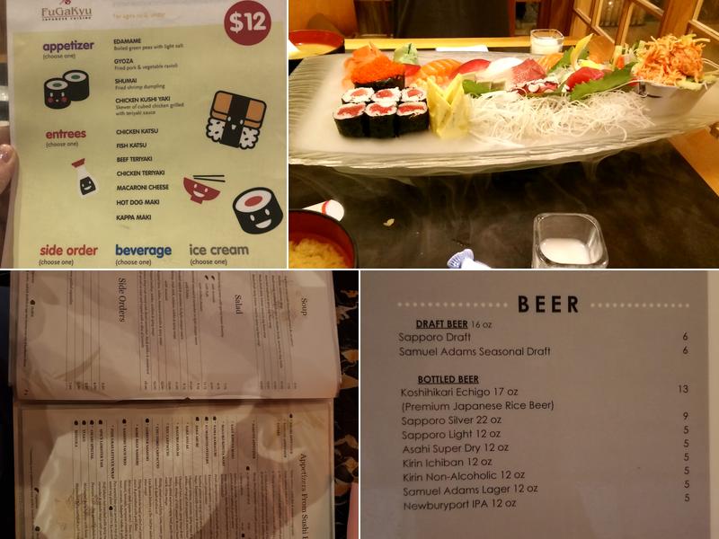FuGaKyu Japanese Cuisine Menu