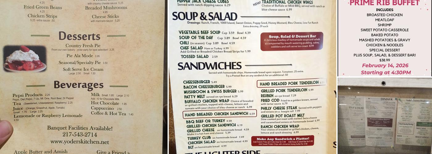 Yoder's Kitchen Menu