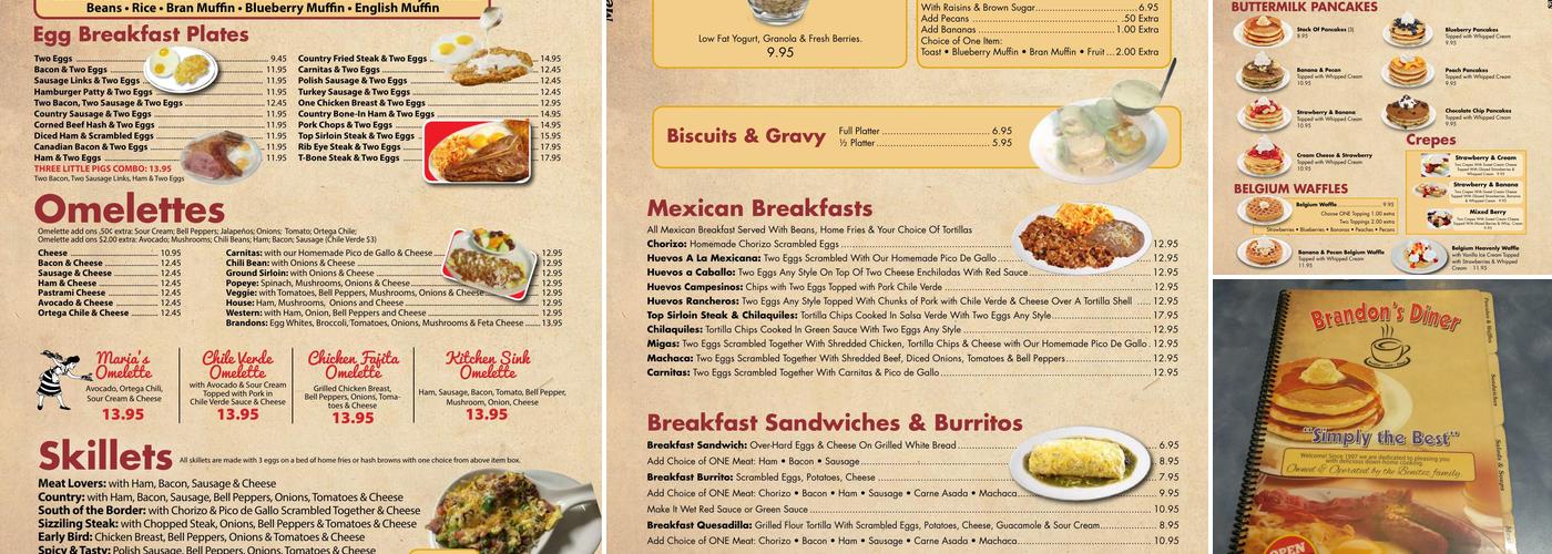 Brandon's Diner Menu