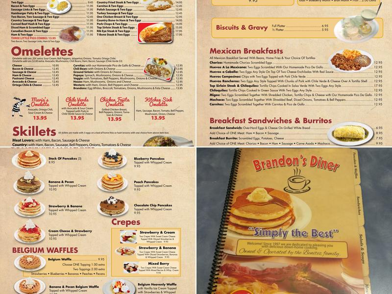 Brandon's Diner Menu