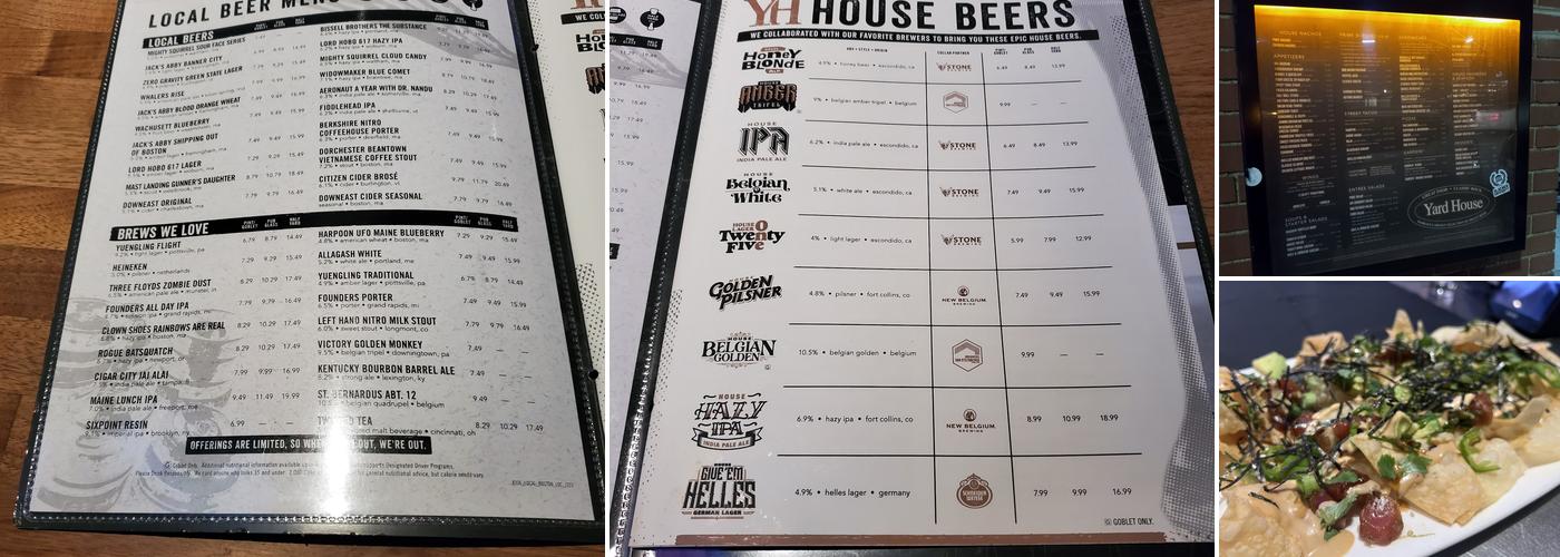 Yard House Menu