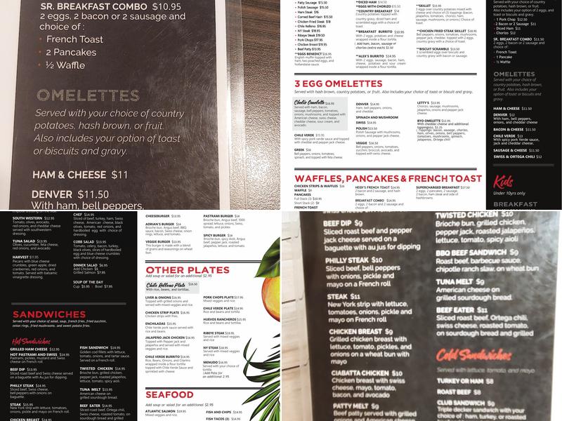 (Redlands) Cheliz Restaurant Menu