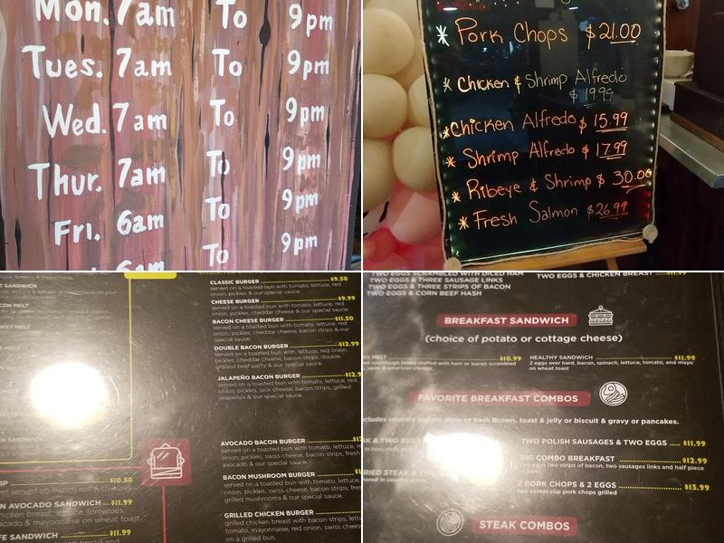 Oak House Restaurant Menu