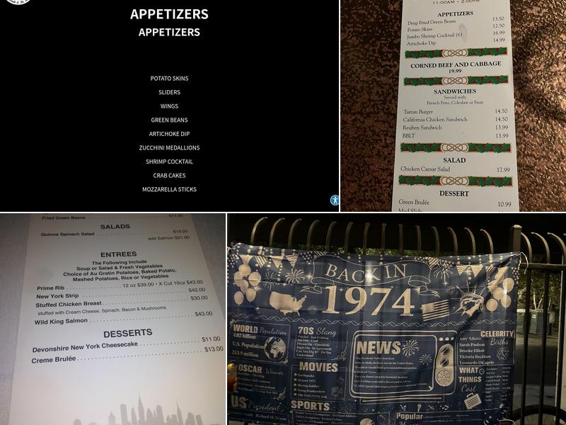 Tartan of Redlands Menu