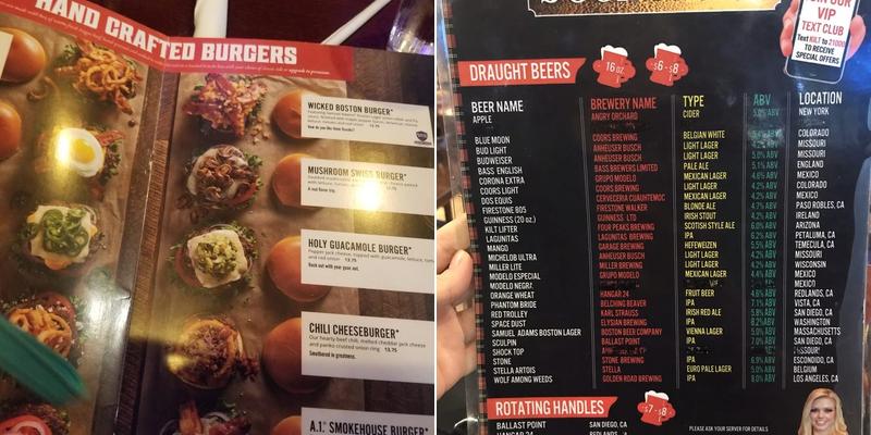 Tilted Kilt Pub & Eatery Menu