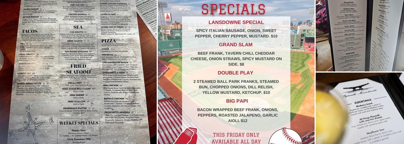 Tavern on the Wharf Menu