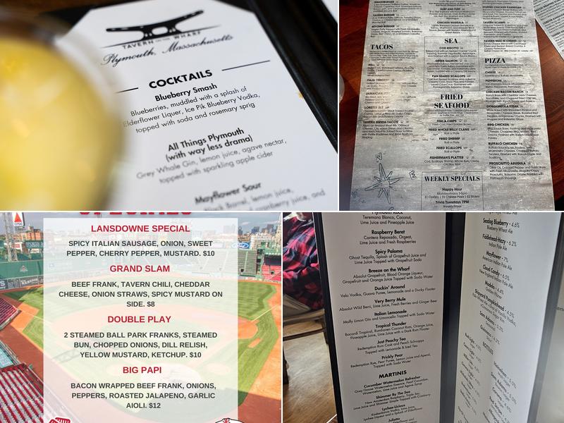 Tavern on the Wharf Menu