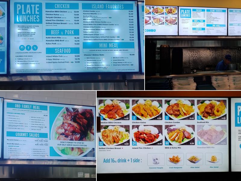 Ono Hawaiian BBQ Menu