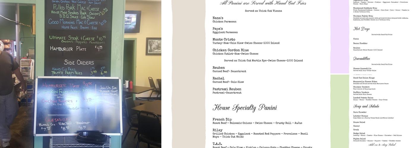 Stowell’s Café Menu