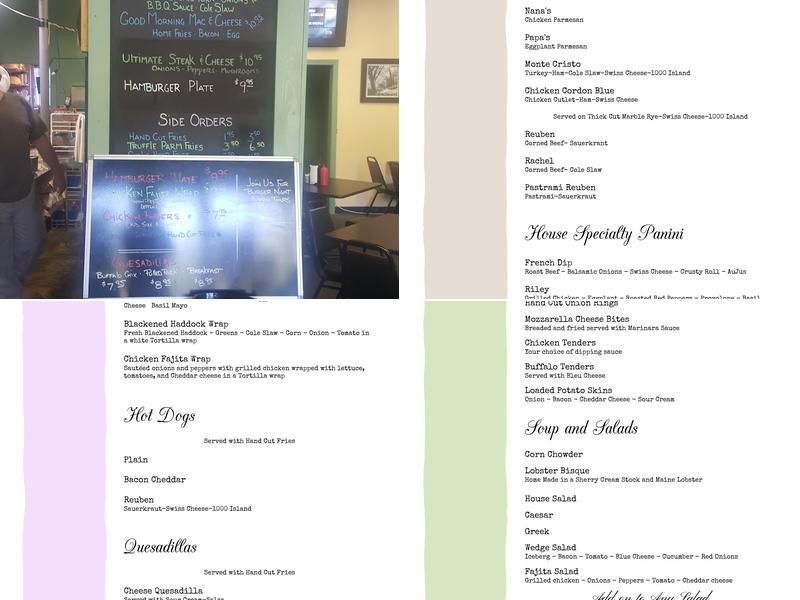 Stowell’s Café Menu