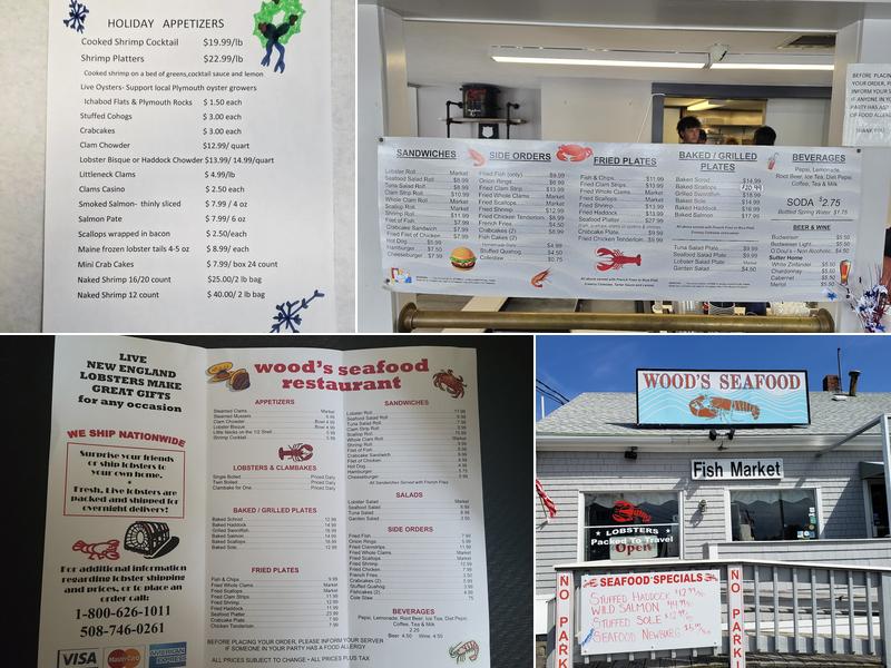 Wood's Seafood Menu
