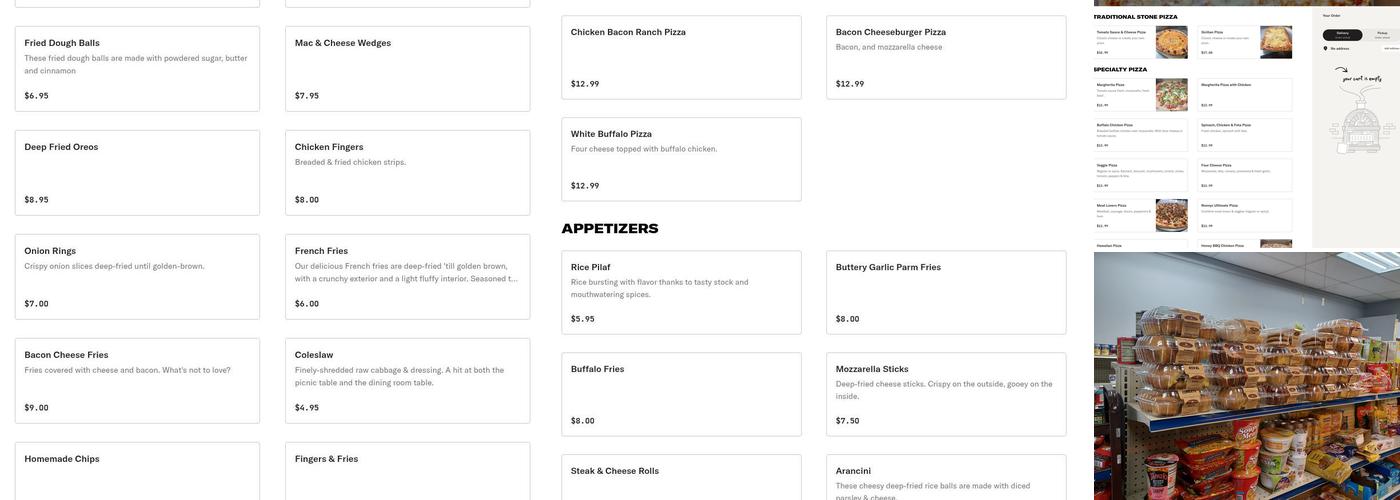 The Original Ronny's Place Menu