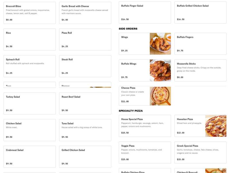 Alamo Roast Beef & Seafood Menu