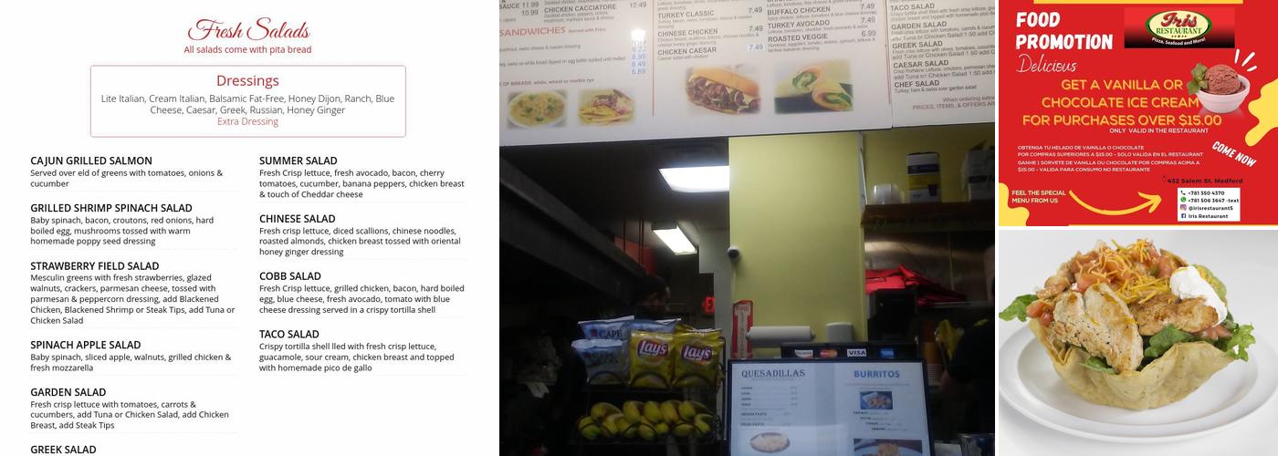 Iris Restaurant Menu