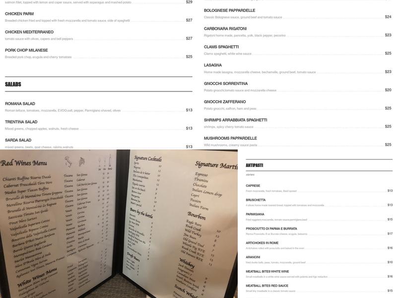 Real Italian Gusto Menu