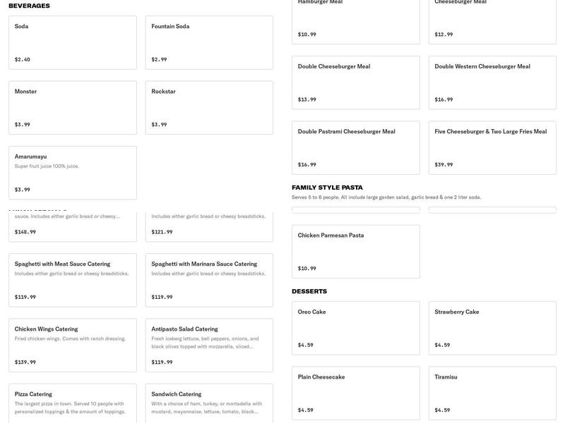 Antonious Pizza Menu