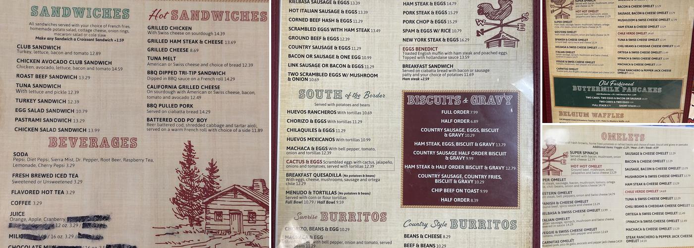 Patsy's Country Kitchen Menu