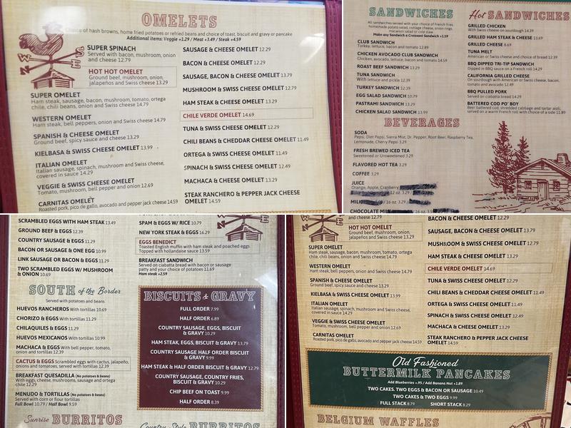 Patsy's Country Kitchen Menu