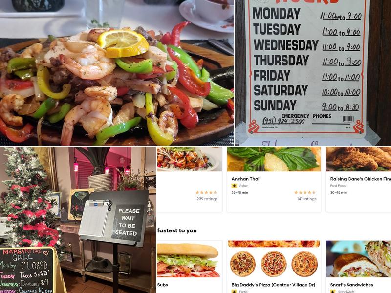 Margaritas Grill Restaurant and Catering Menu