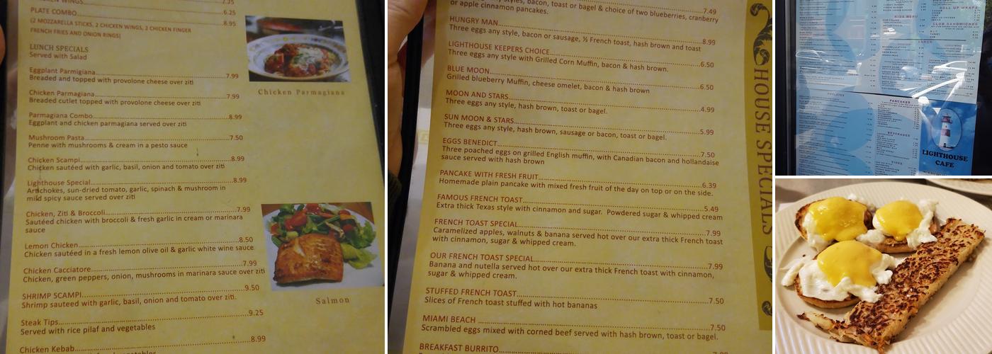 The Lighthouse Cafe Menu
