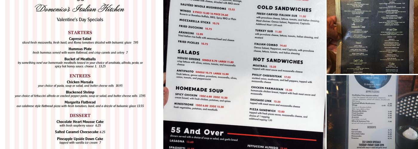 Domenico's Menu
