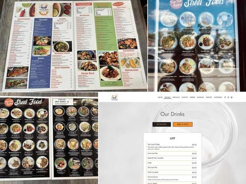 Tom Yum Koong Restaurant Menu