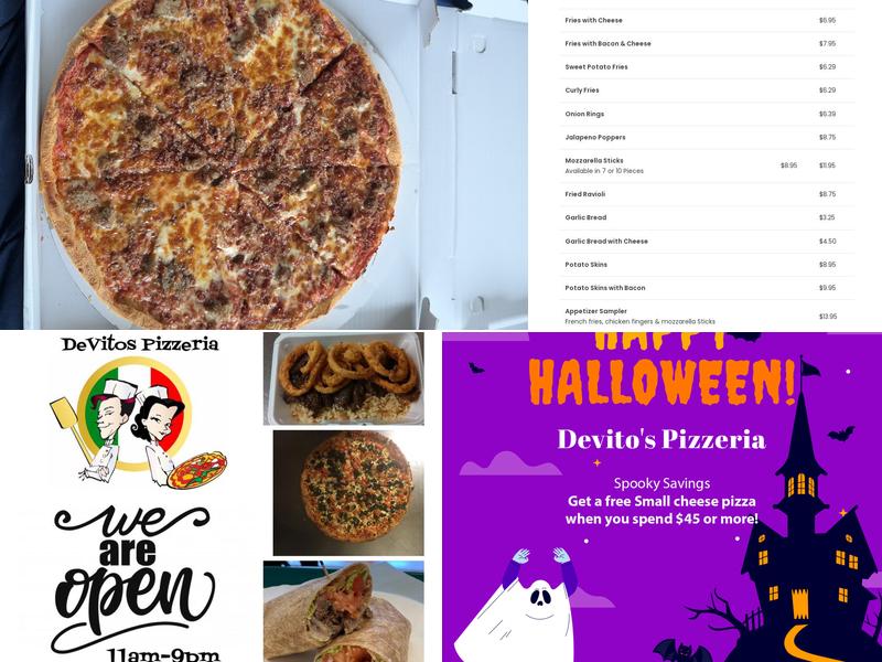 Devitos Pizzeria Menu