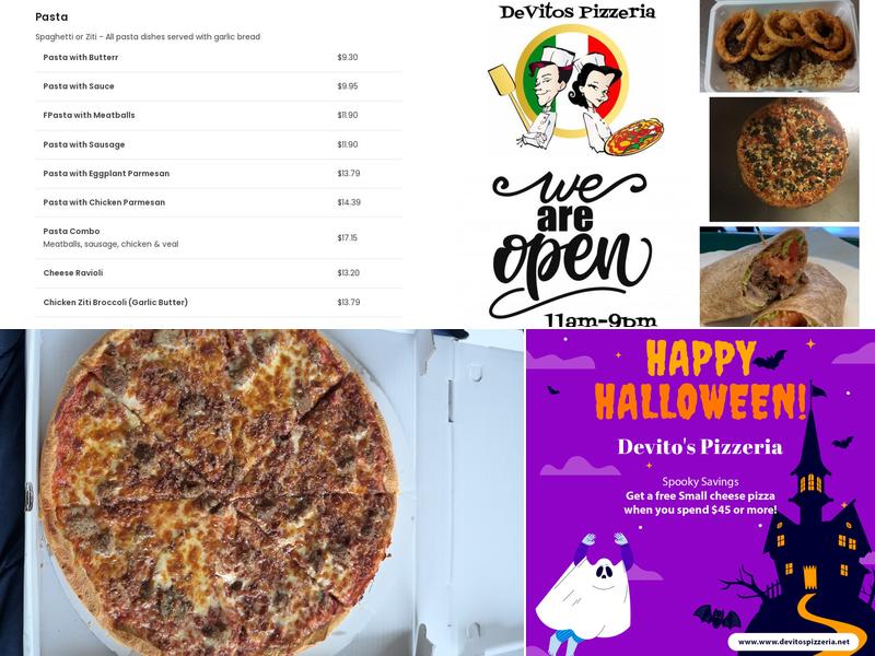 Devitos Pizzeria Menu