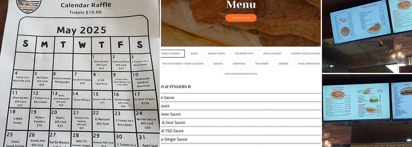 Taunton House of Pizza Menu