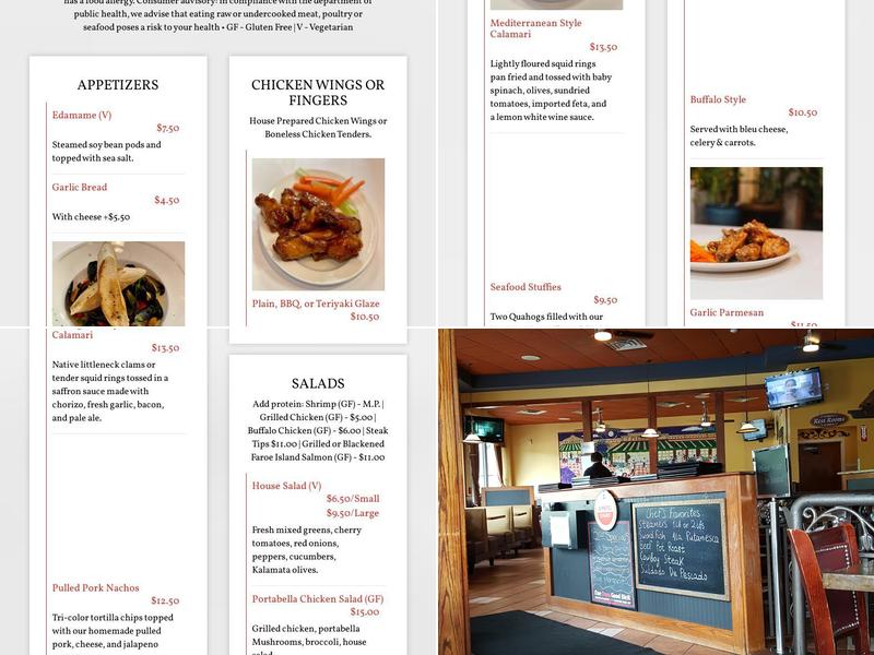 Briggs Corner Grill and Pizzeria Menu