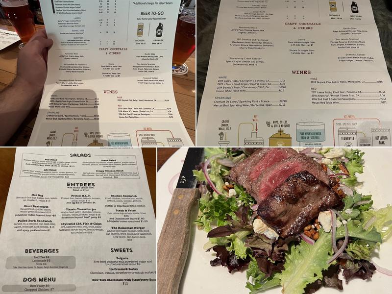 Idyllwild Brewpub Menu